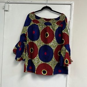 WoWo printed flare top super cute size 1x